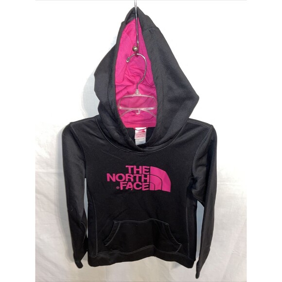 The North Face Athletic Hoodie Women’s Size Small Black Pink Pullover Long Slv - Picture 1 of 14
